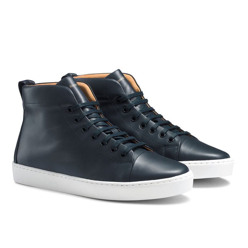 Pánské Tenisky Russell & Bromley Park Hi M High Top Tmavě Blankyt | CZ-97381Y