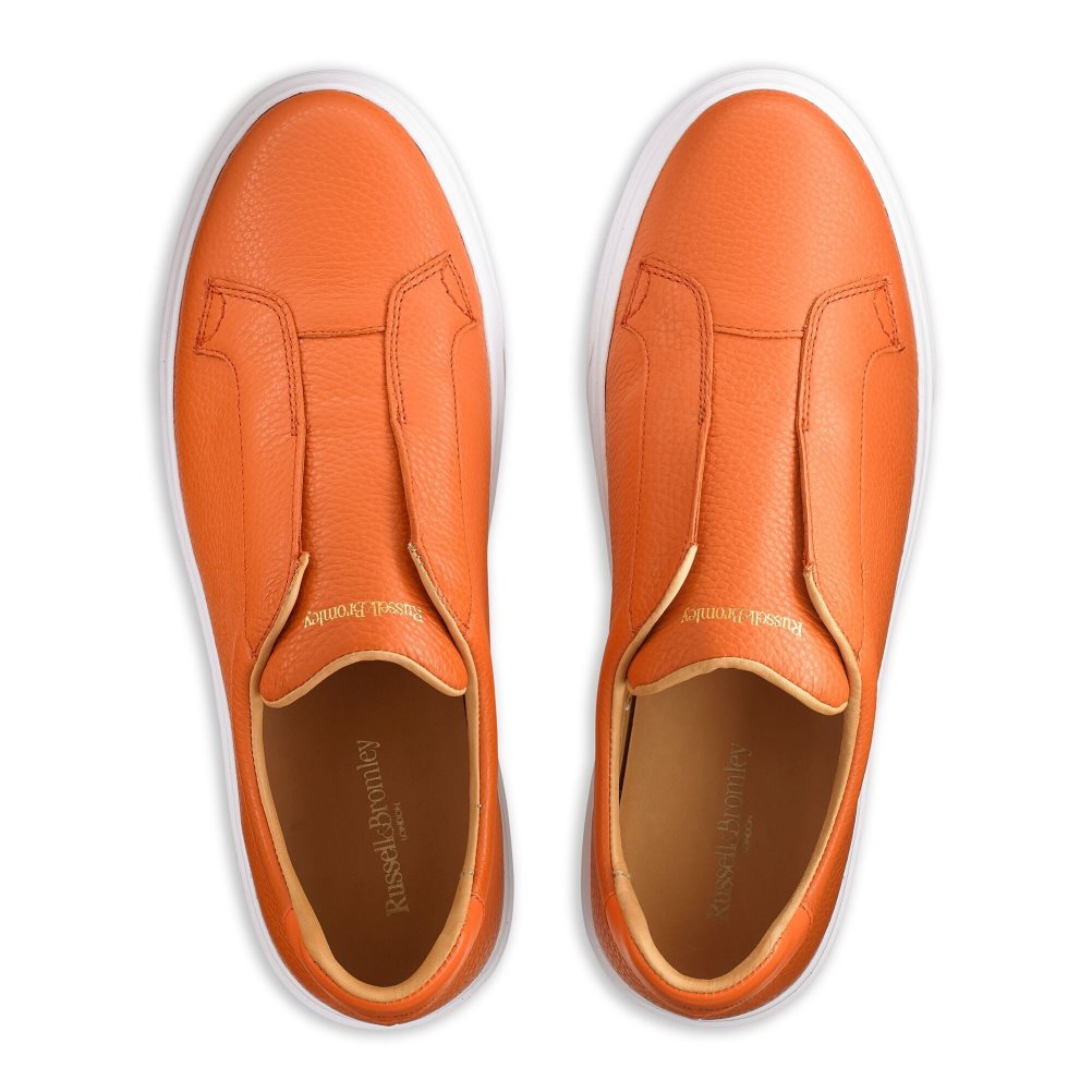 Pánské Tenisky Russell & Bromley Slipway Laceless Oranžové | CZ-06238T