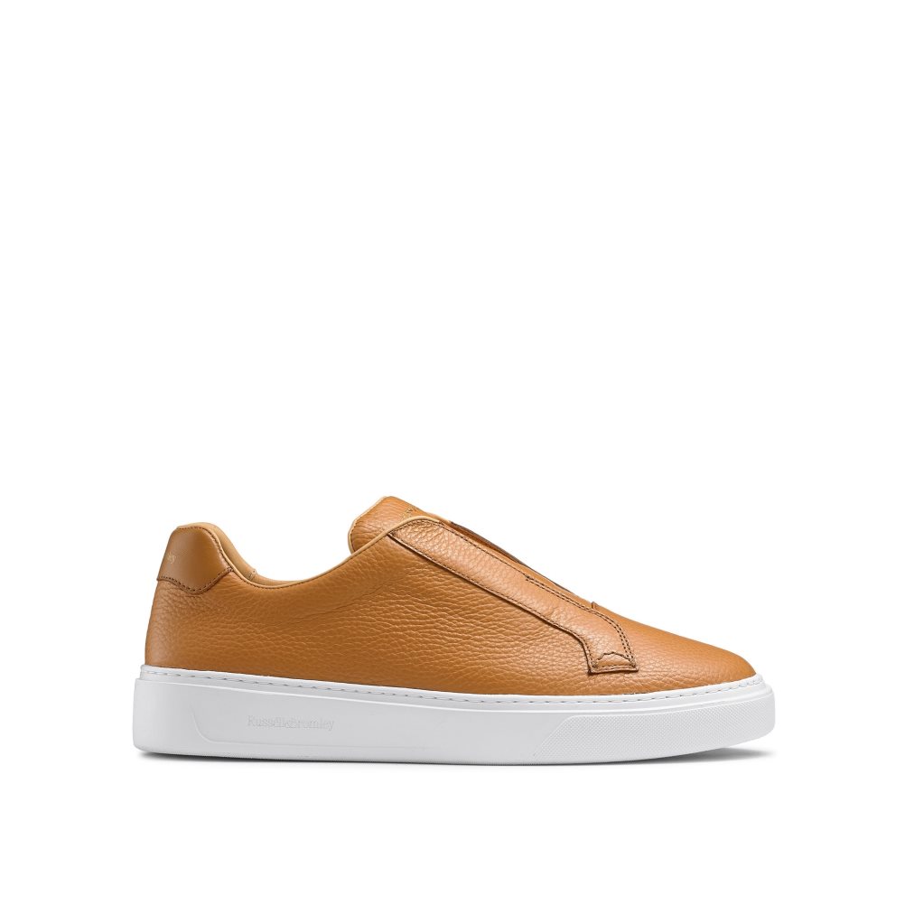 Pánské Tenisky Russell & Bromley Slipway Laceless Hnědé | CZ-10942B