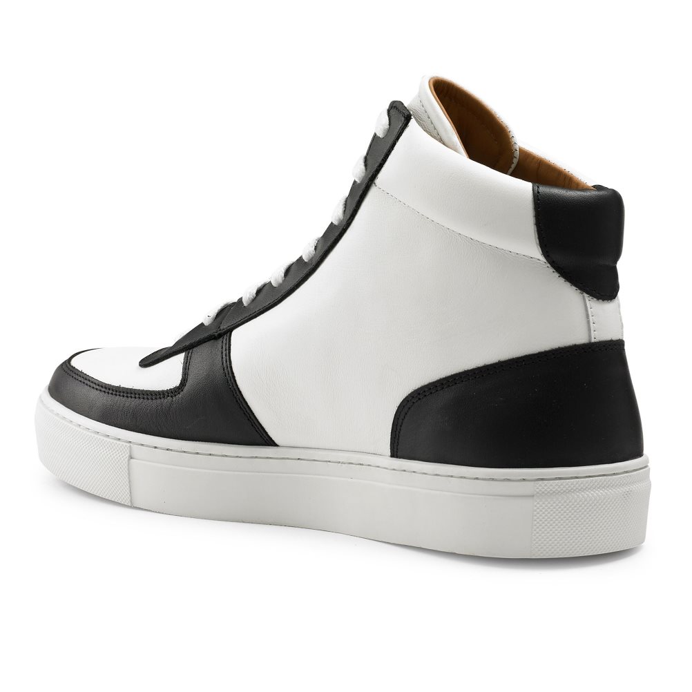 Pánské Tenisky Russell & Bromley Upfield High Top Bílé Černé | CZ-15098M