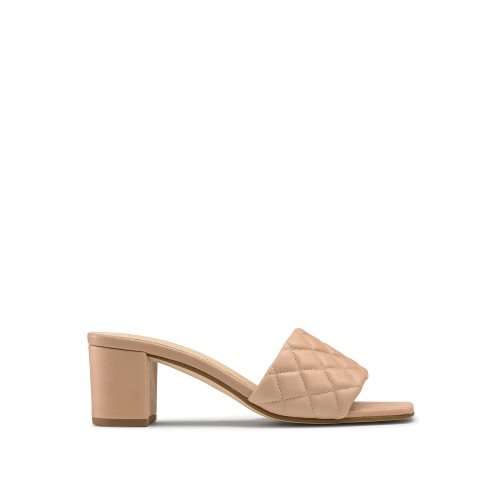 Dámské Boty Mules Russell & Bromley Quiltbloc Quilted Block Světle Hnědé | CZ-65941B