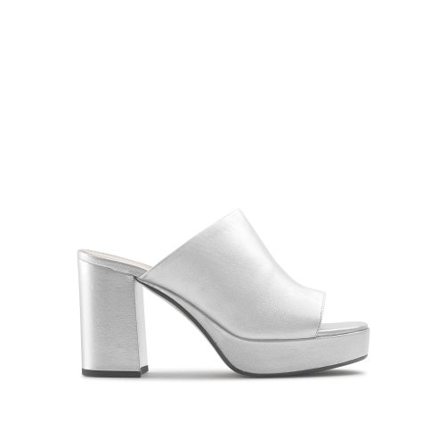 Dámské Boty Mules Russell & Bromley Topmule Platformy Stříbrné | CZ-29314L