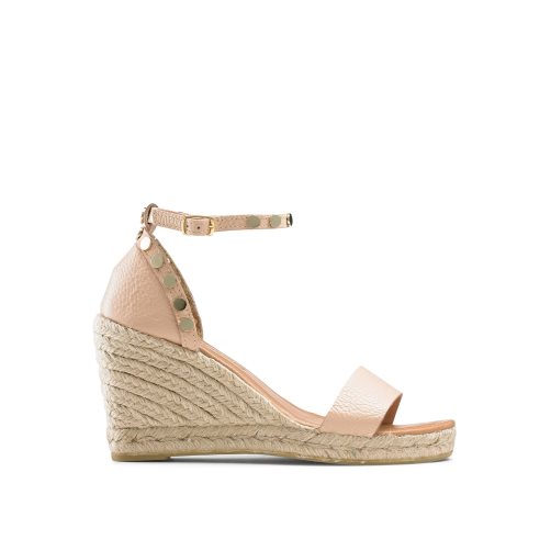 Dámské Boty Na Klínku Russell & Bromley Coin Spin Stud Espadrilky Růžové | CZ-37154X