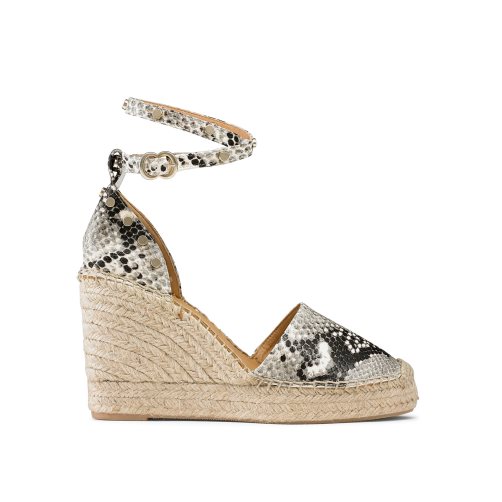 Dámské Boty Na Klínku Russell & Bromley Coinwraphi Espadrilky Hadí Kůže | CZ-64078B