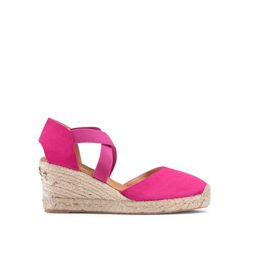 Dámské Boty Na Klínku Russell & Bromley Coco-cross Elastic Espadrilky Růžové | CZ-64591Y