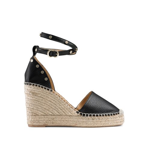 Dámské Boty Na Klínku Russell & Bromley Coinwraphi Espadrilky Černé | CZ-73589A