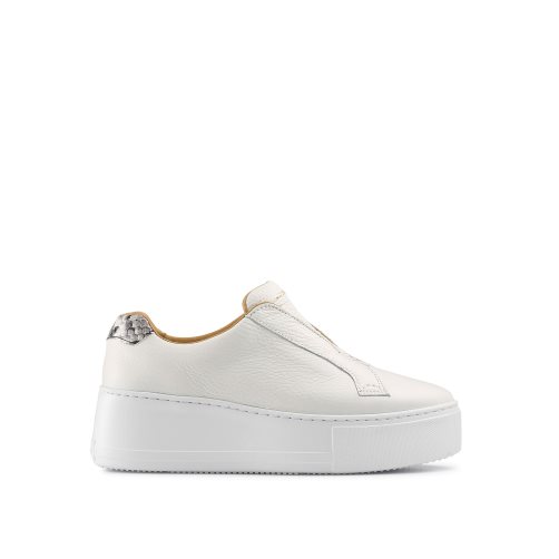 Dámské Boty Na Platformy Russell & Bromley Park Up Flatform Laceless Bílé | CZ-32958D