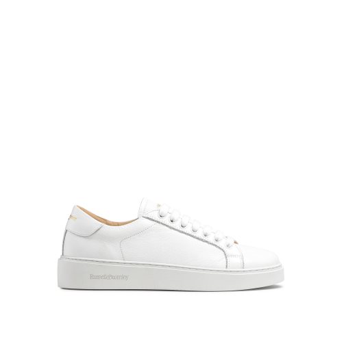 Dámské Boty Na Platformy Russell & Bromley Gleam Low Top Krajkové Up Bílé | CZ-71640H