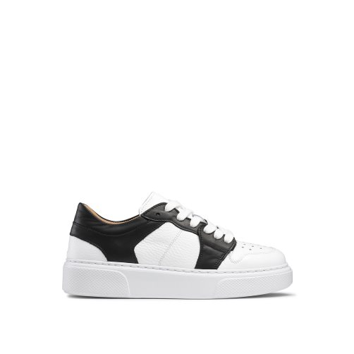 Dámské Boty Na Platformy Russell & Bromley Prince Low Low Top Bílé Černé | CZ-71846L