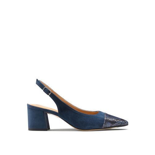 Dámské Podpatky Russell & Bromley Made Up Slingback Hadí Kůže Tmavě Blankyt | CZ-45197I