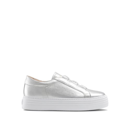 Dámské Tenisky Russell & Bromley Sirius Flatform Stříbrné | CZ-91748C