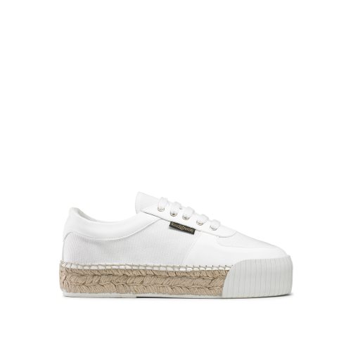 Dámské Tenisky Russell & Bromley Touchdown Espadrilky Bílé | CZ-89562T