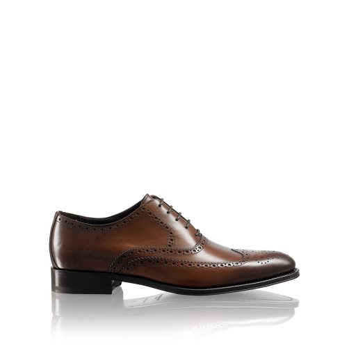 Pánské Společenské Boty Russell & Bromley Oak Antiqued Brogue Oxford Tmavě Hnědé | CZ-60281M