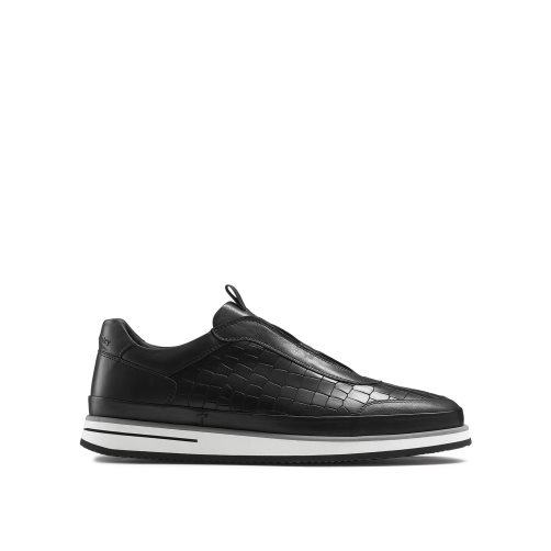 Pánské Tenisky Russell & Bromley San Giusto Oxford Laceless Černé | CZ-82796X