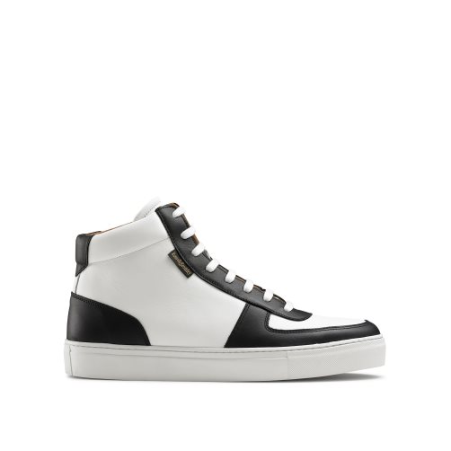 Pánské Tenisky Russell & Bromley Upfield High Top Bílé Černé | CZ-15098M